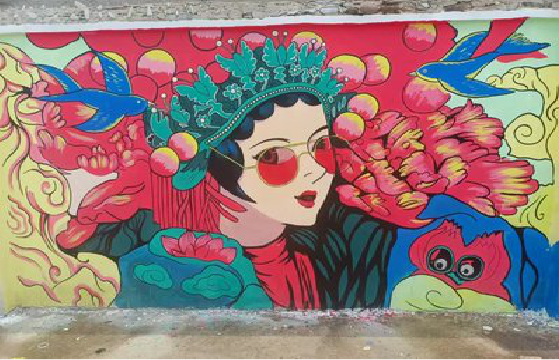 新晃墙体彩绘-网红墙