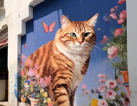 新晃自己绘制有个性的手绘墙