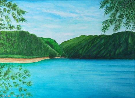 新晃在墙绘中，如何绘画绿水青山？