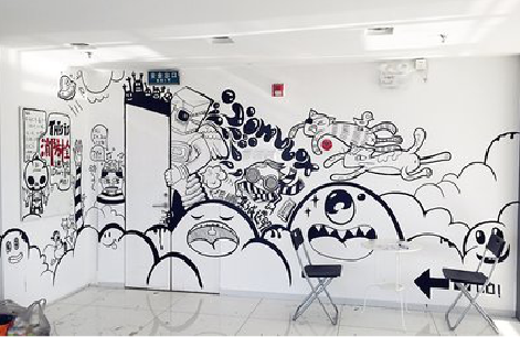 新晃手绘墙并非传统涂鸦。